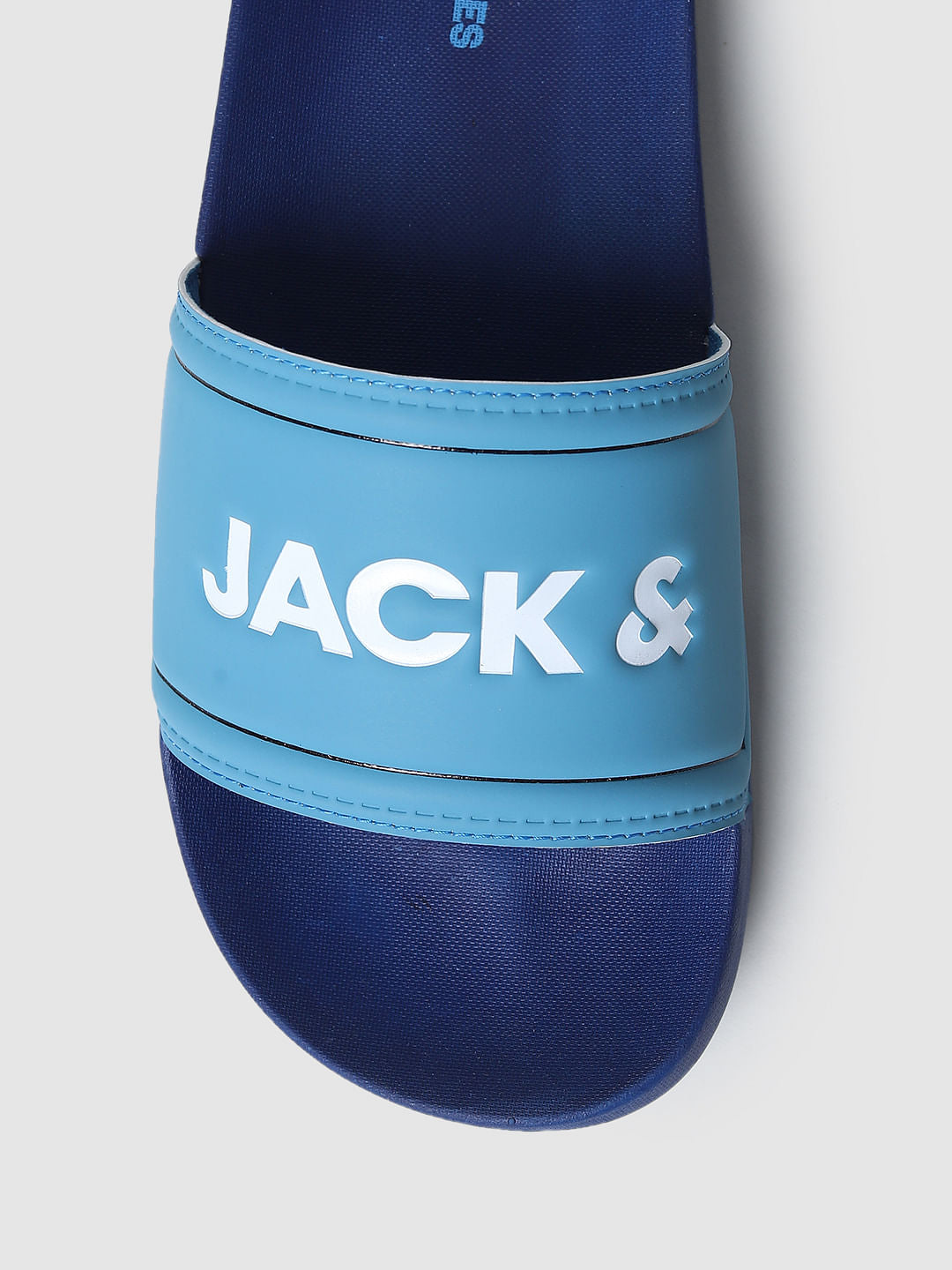 Blue Logo Print Sliders