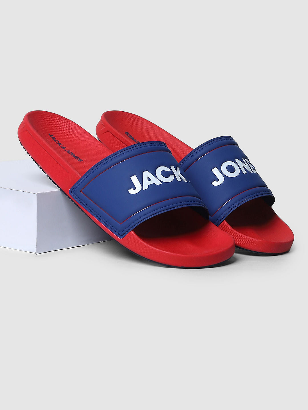 Red Logo Print Sliders