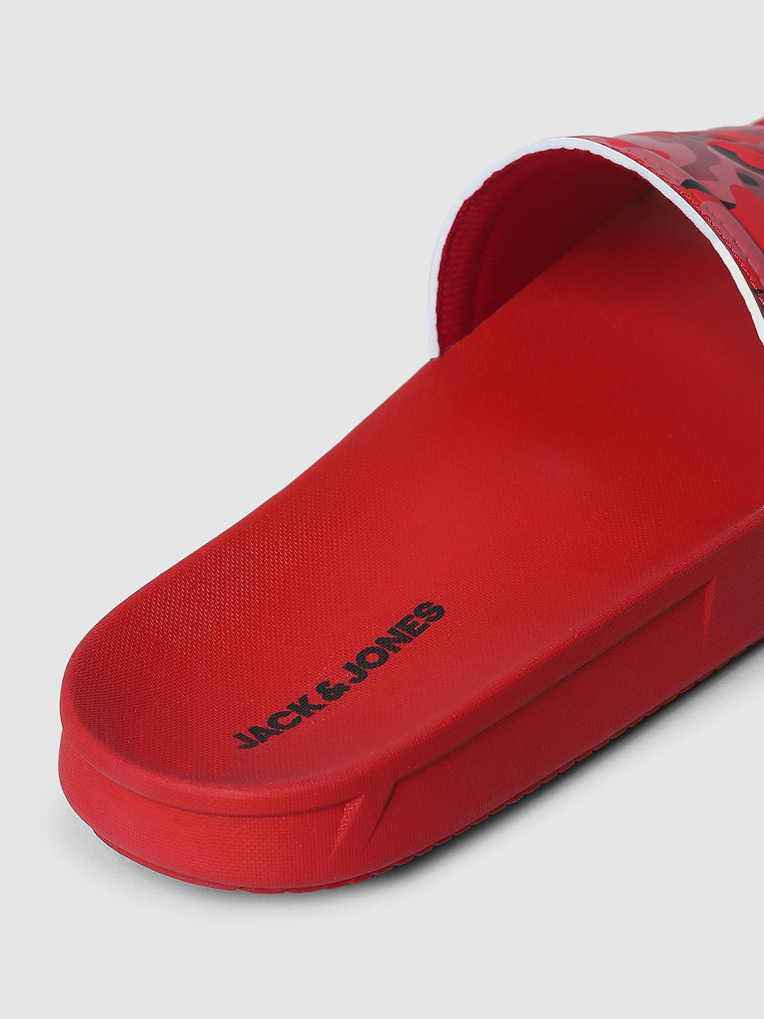 Red Camo Print Sliders
