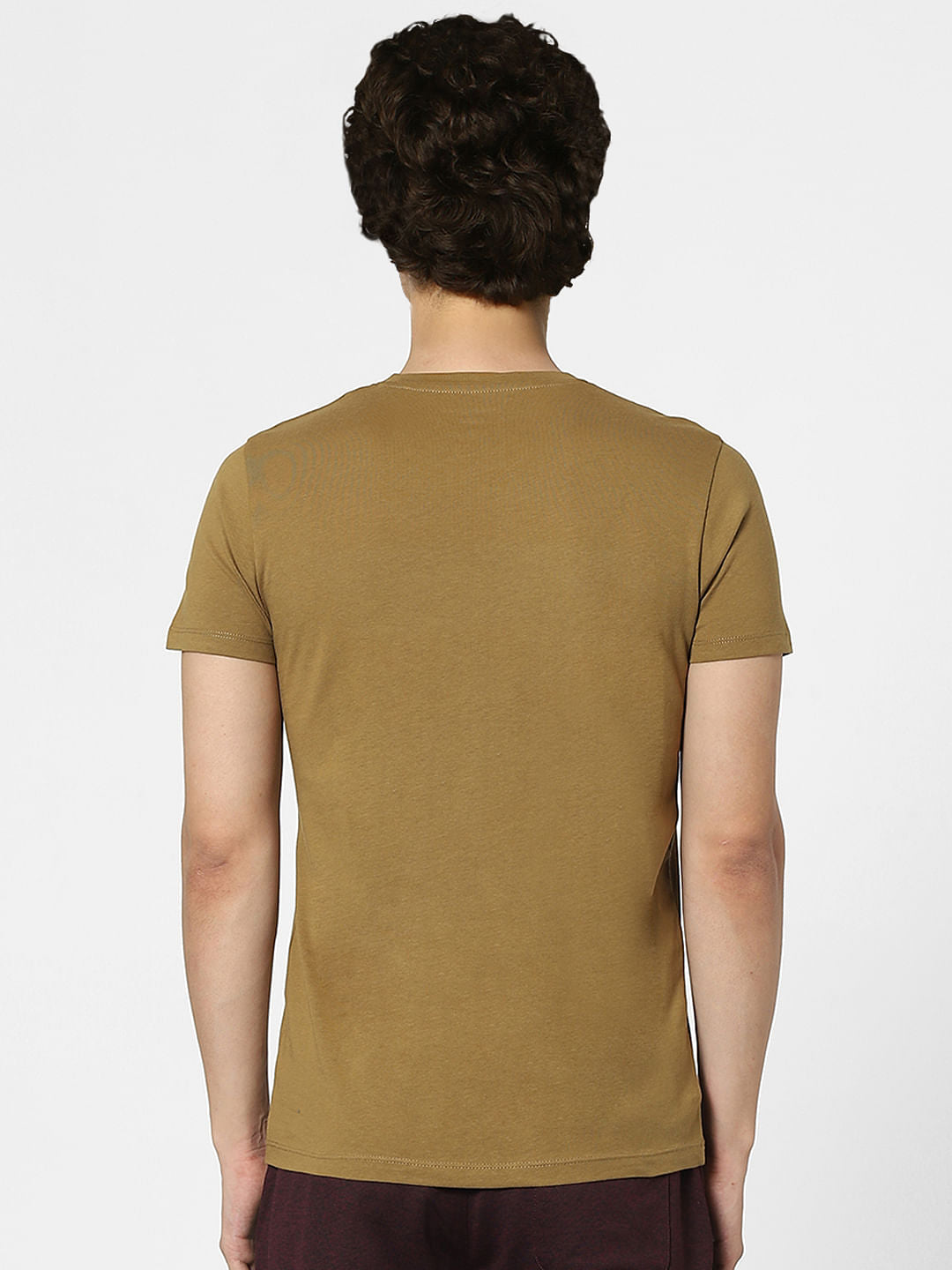 Brown Graphic Print Crew Neck T-shirt