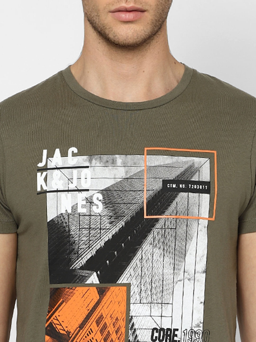 Green Graphic Print Crew Neck T-shirt