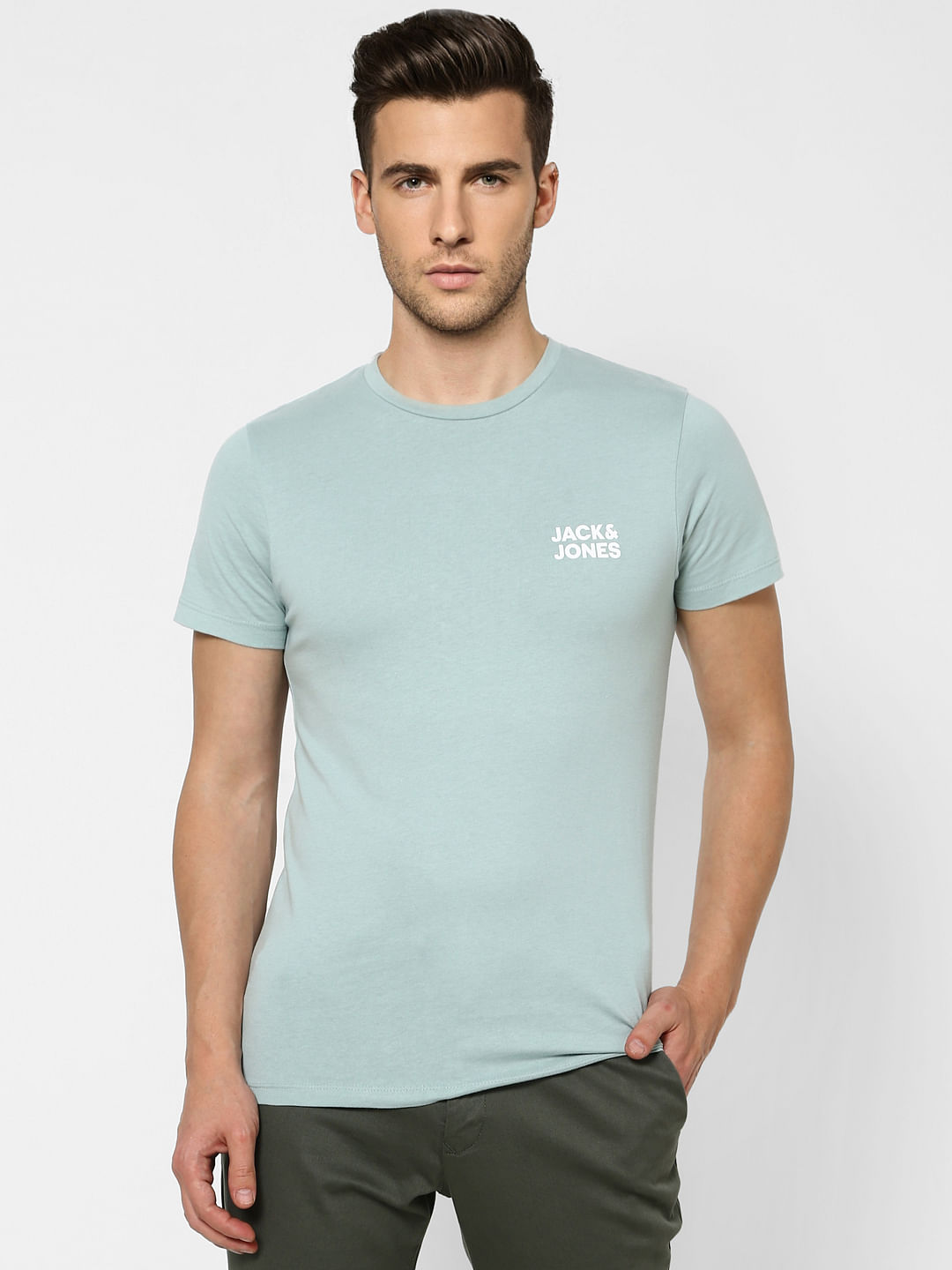 Blue Crew Neck T-shirt