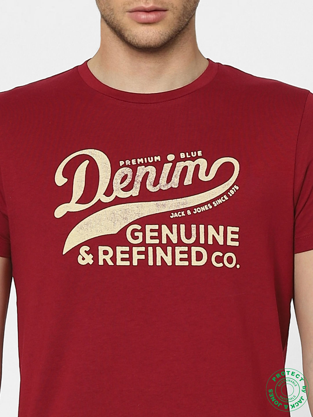 Red Graphic Print Crew Neck T-shirt