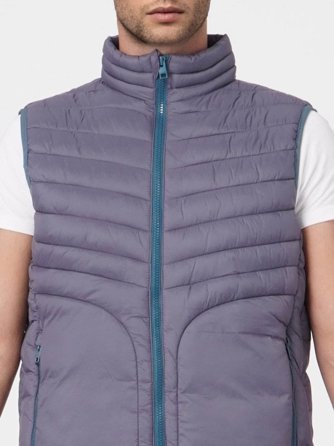 Grey Puffer Vest Jacket