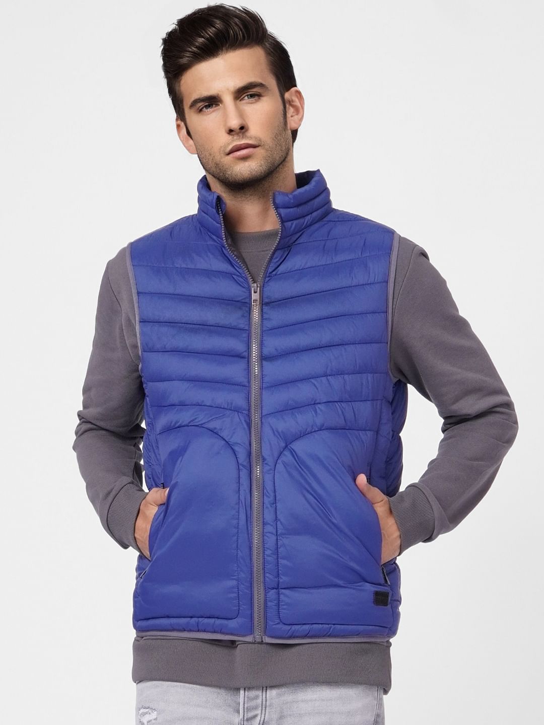 Blue Puffer Vest Jacket