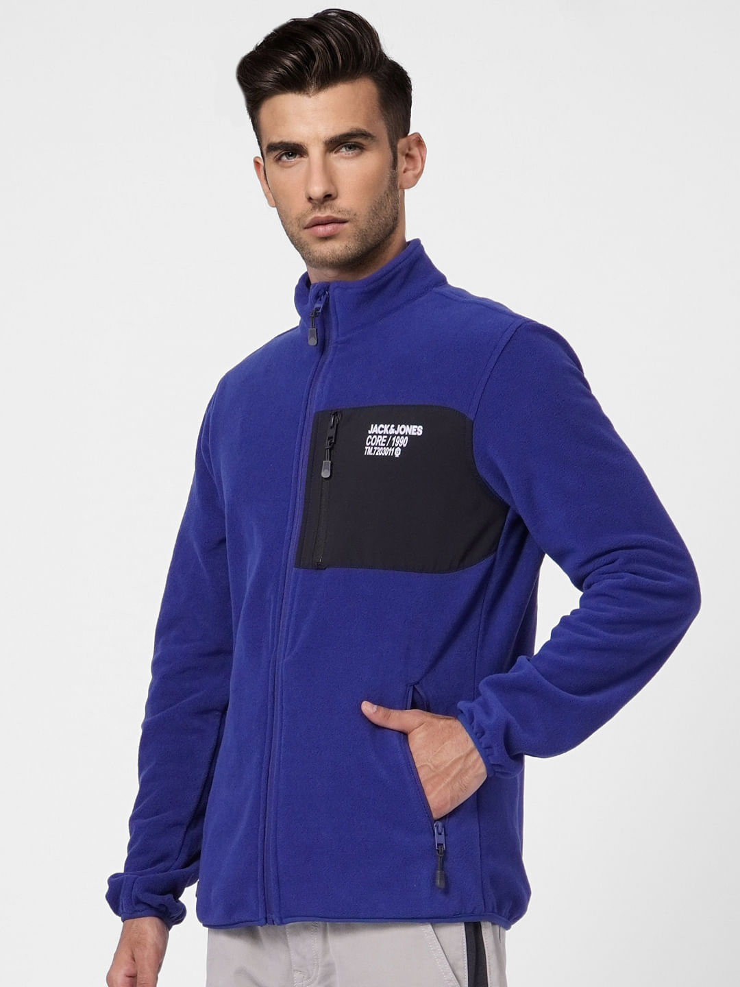 Blue Zip Up Fleece Jacket
