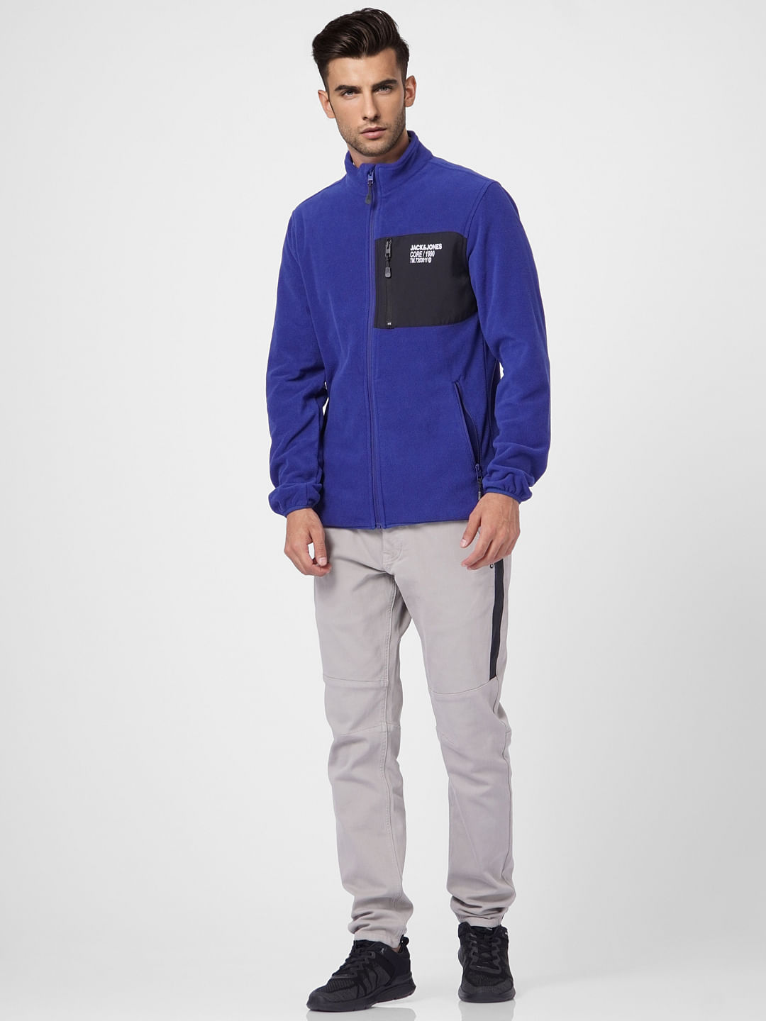 Blue Zip Up Fleece Jacket