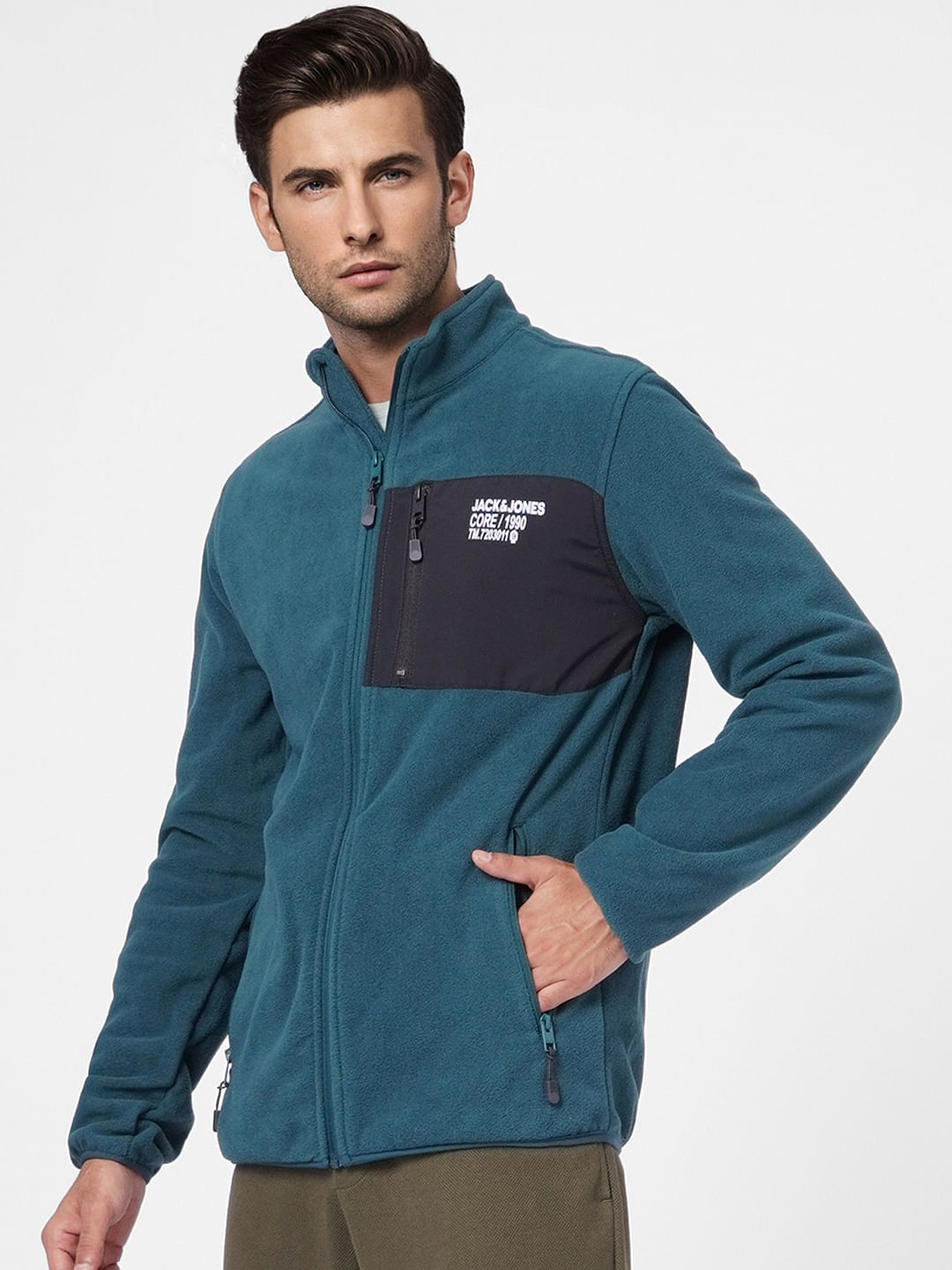 Green Zip Up Fleece Jacket