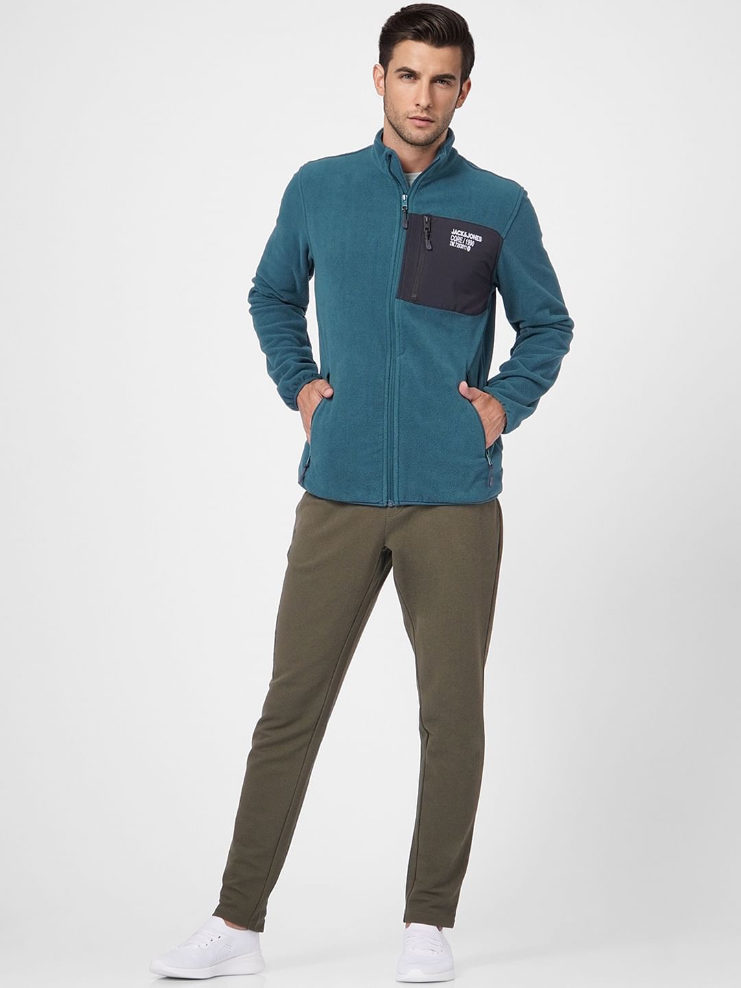 Green Zip Up Fleece Jacket