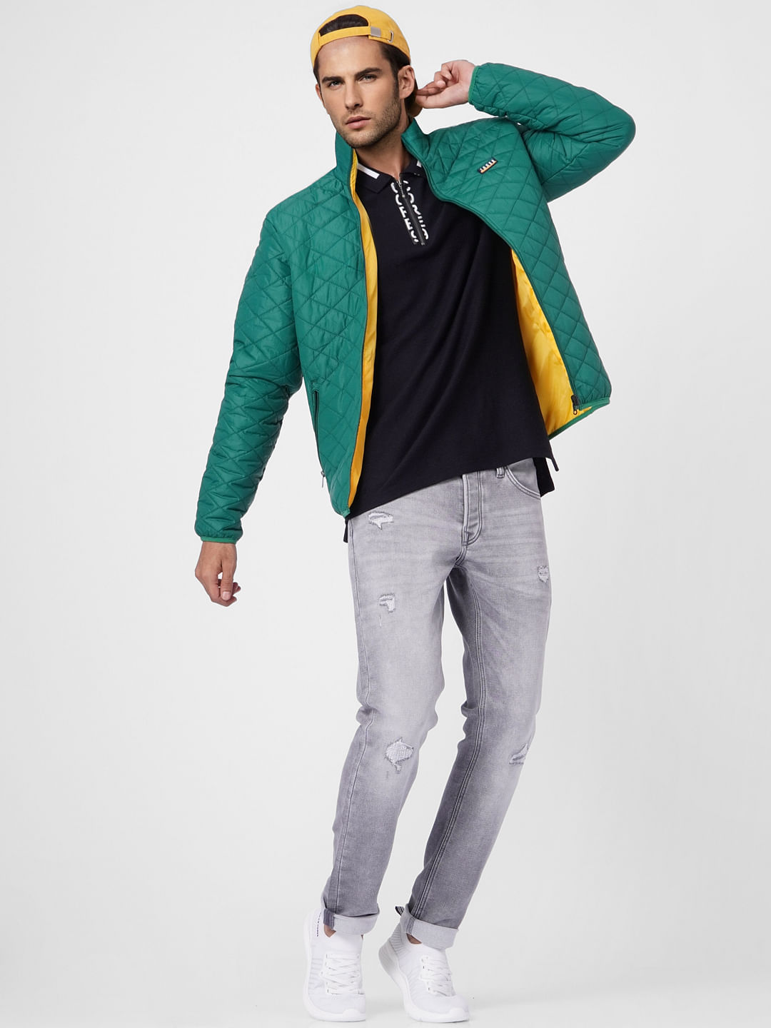 Green Reversible Puffer Jacket