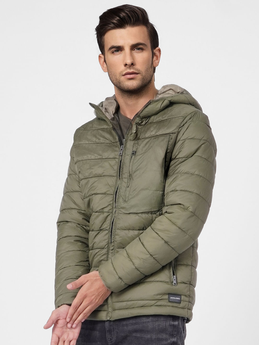 Green Hooded Puffer Jacket