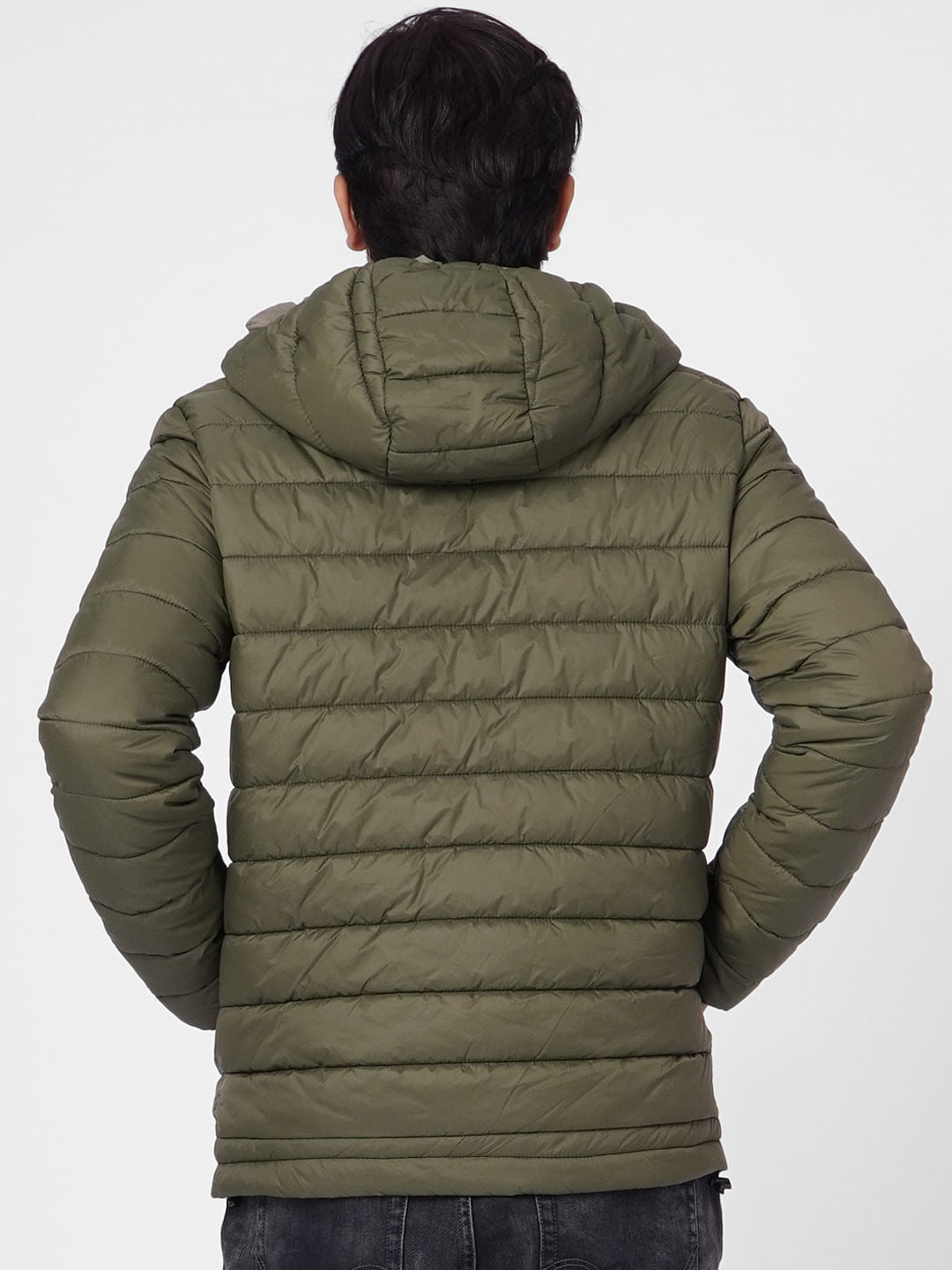 Green Hooded Puffer Jacket