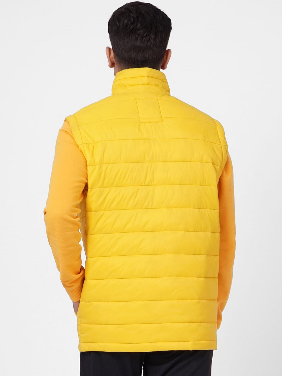 Yellow Puffer Vest Jacket