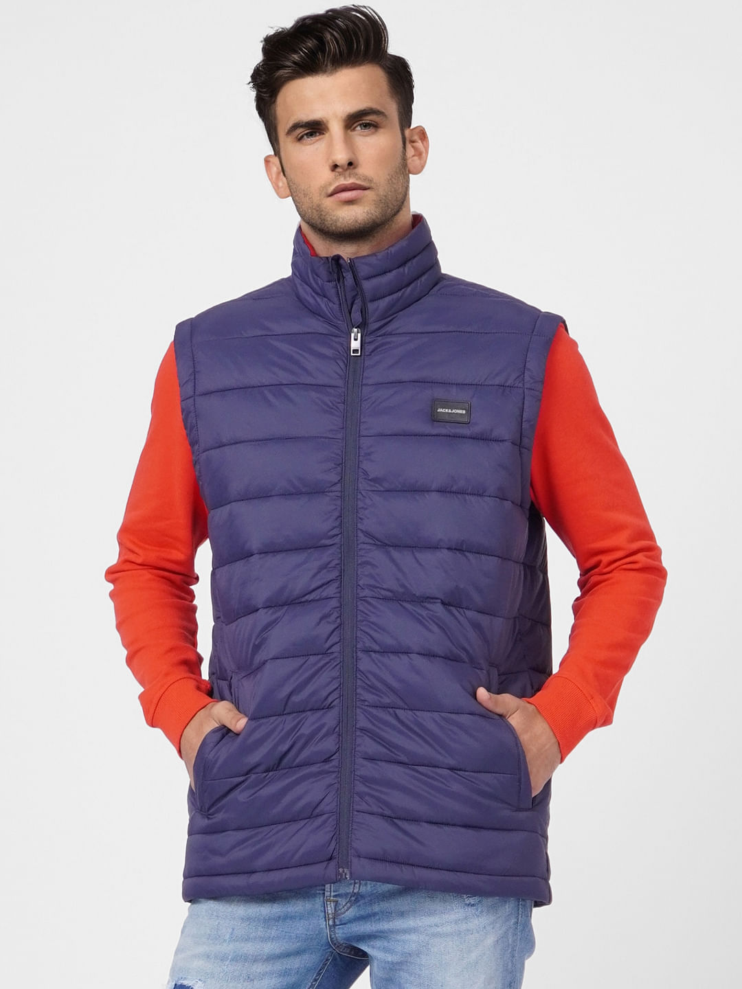 Blue Puffer Vest Jacket