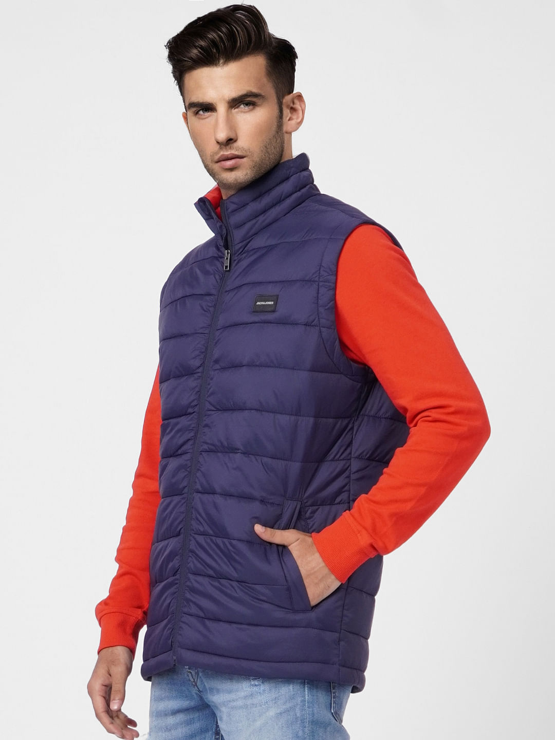 Blue Puffer Vest Jacket