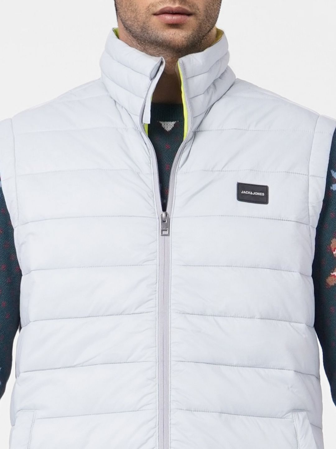Light Grey Puffer Vest Jacket
