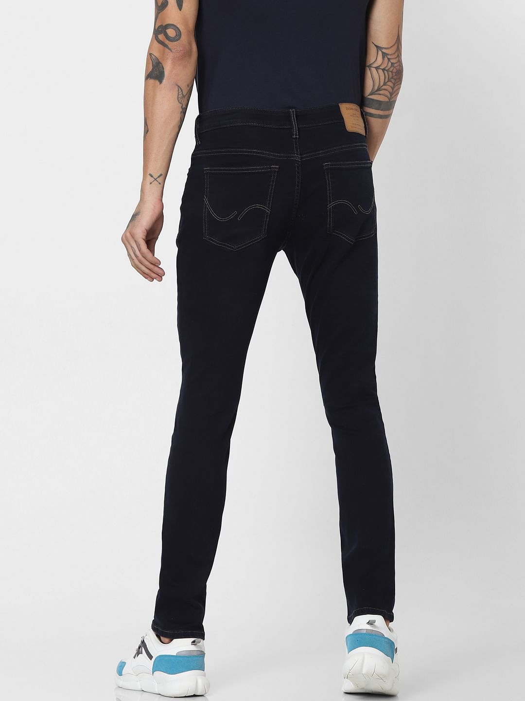 Blue Mid Rise Slim Fit Jeans