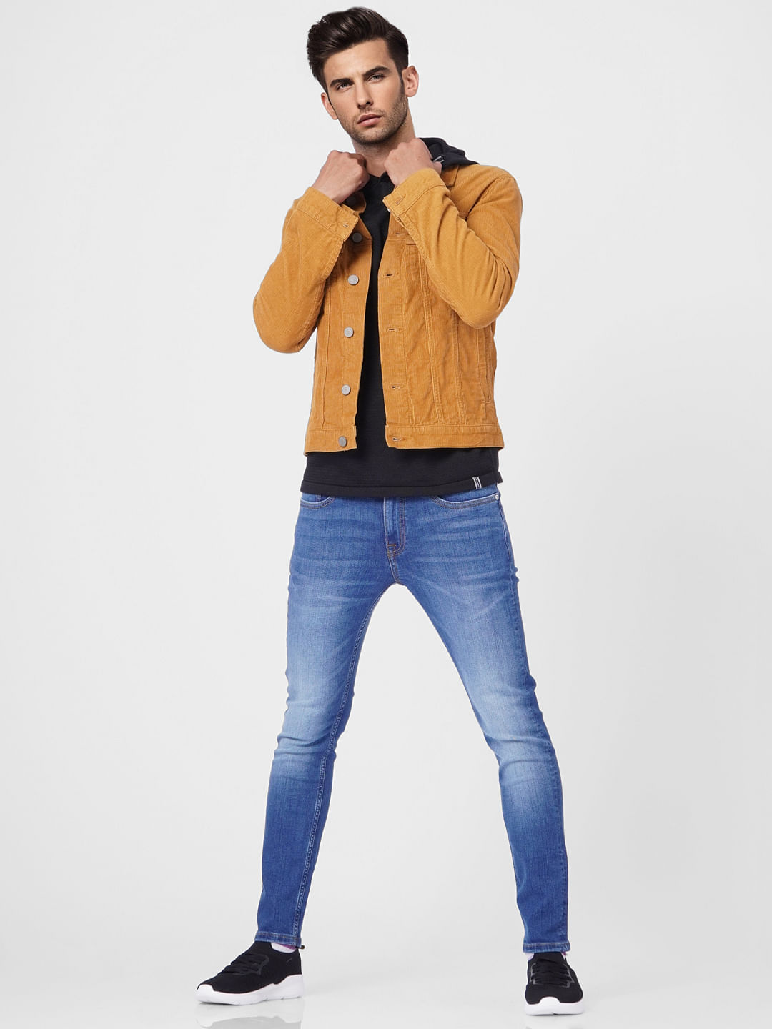 Blue Mid Rise Slim Fit Jeans