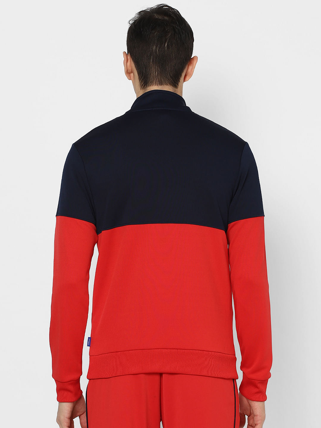 Red Colourblocked Track Jacket