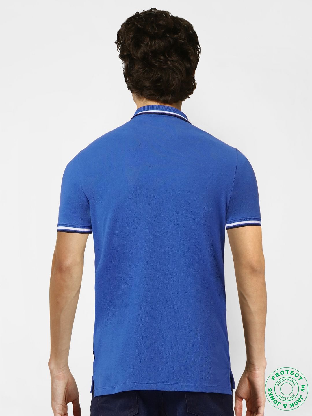 Blue Polo Neck T-shirt