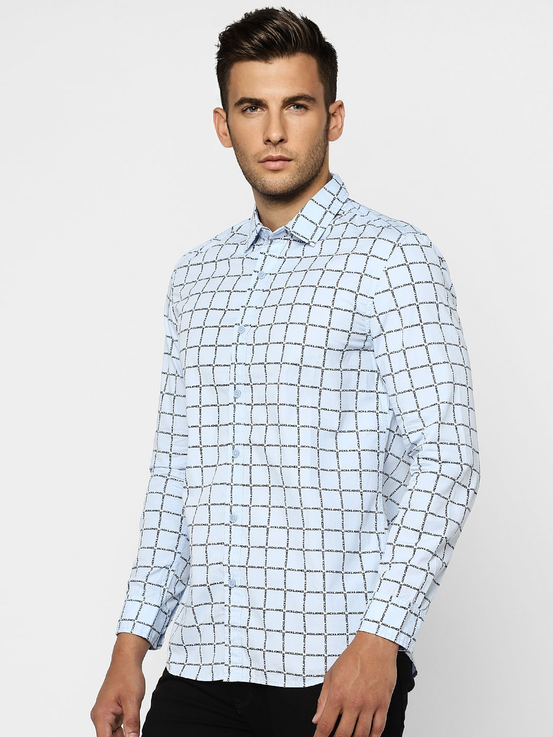 Blue Check Full Sleeves Shirt