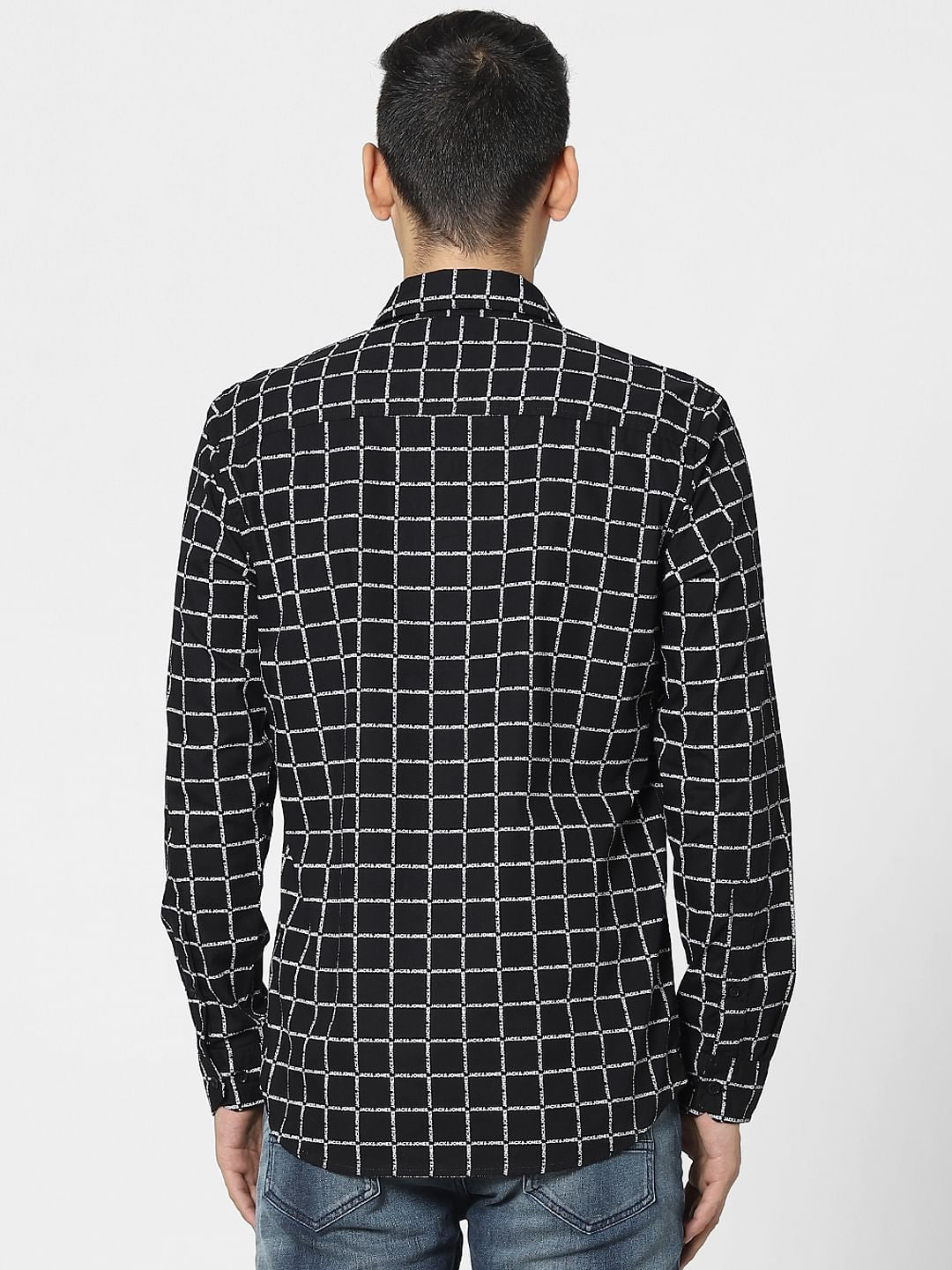 Black Check Full Sleeves Shirt