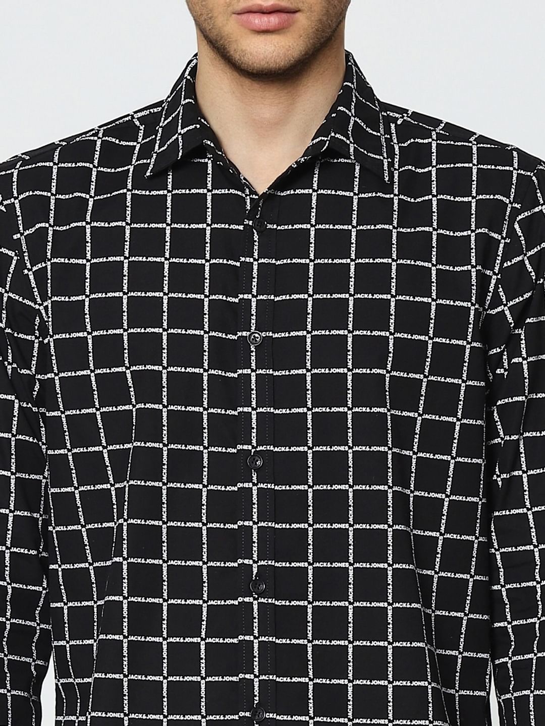 Black Check Full Sleeves Shirt