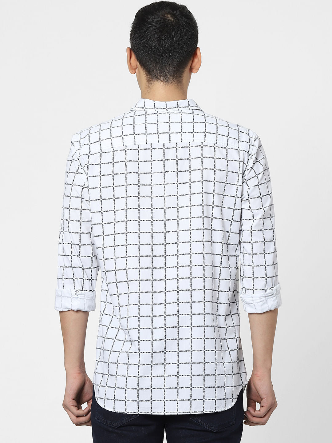 White Checks Full Sleeves Shirt