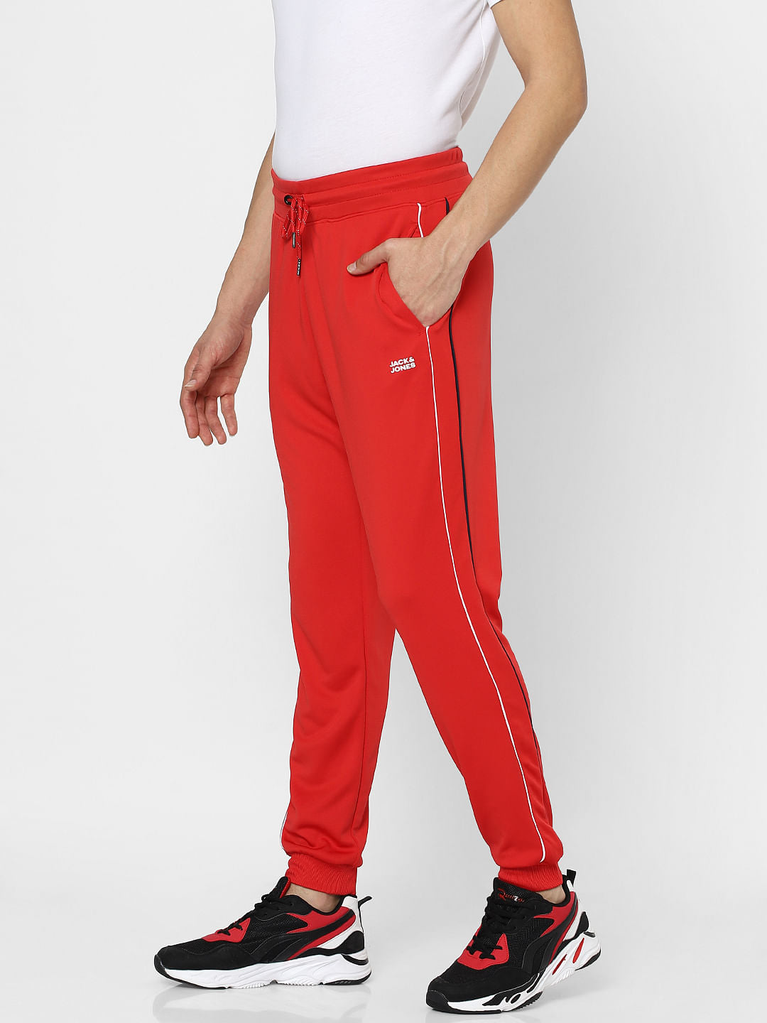 Red High Rise Sweatpants