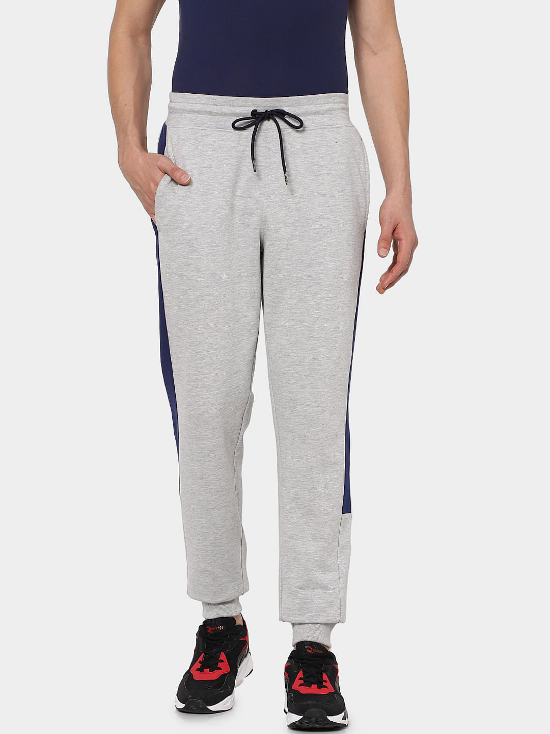 Grey Tape Detail Sweatpants