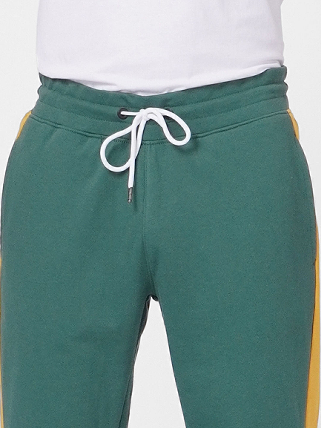 Green High Rise Colourblocked Sweatpants