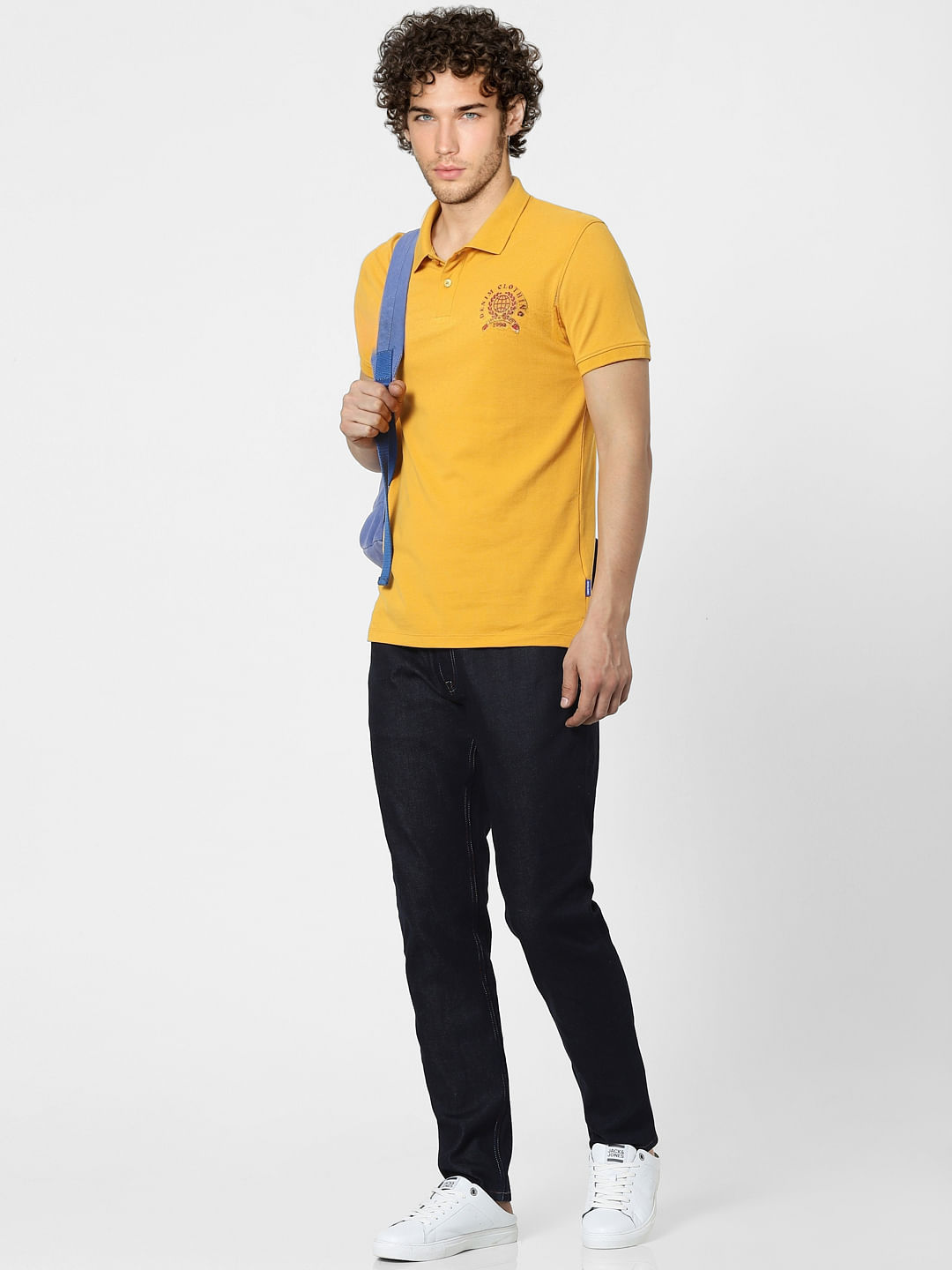 Yellow Polo Neck T-shirt