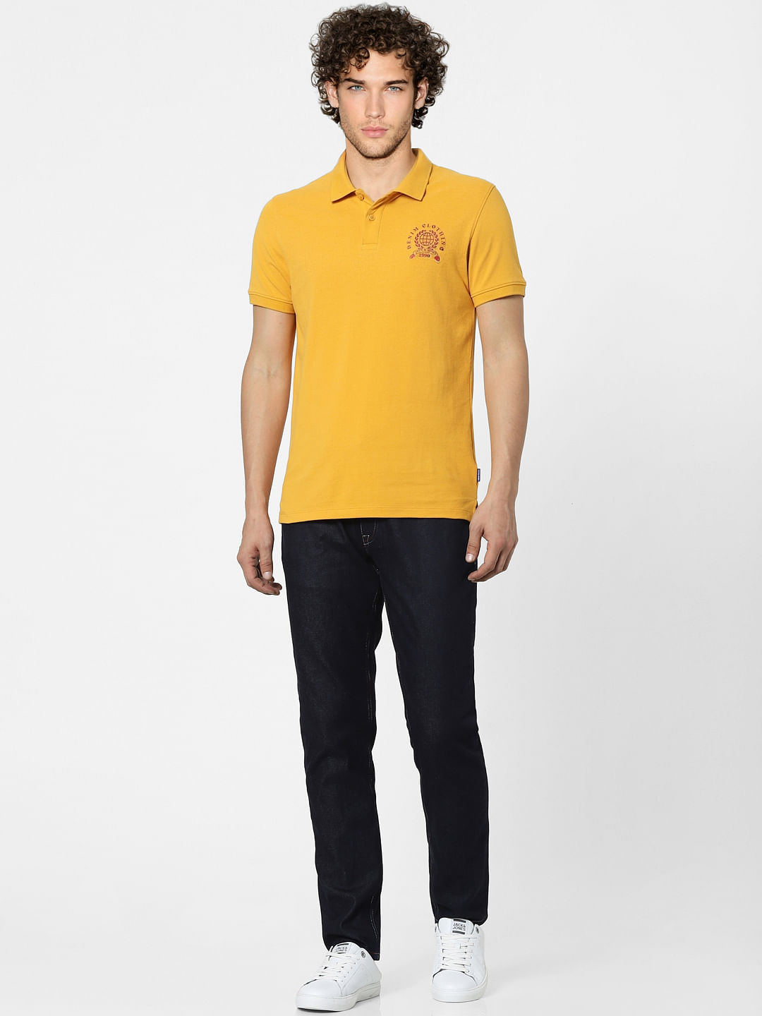 Yellow Polo Neck T-shirt