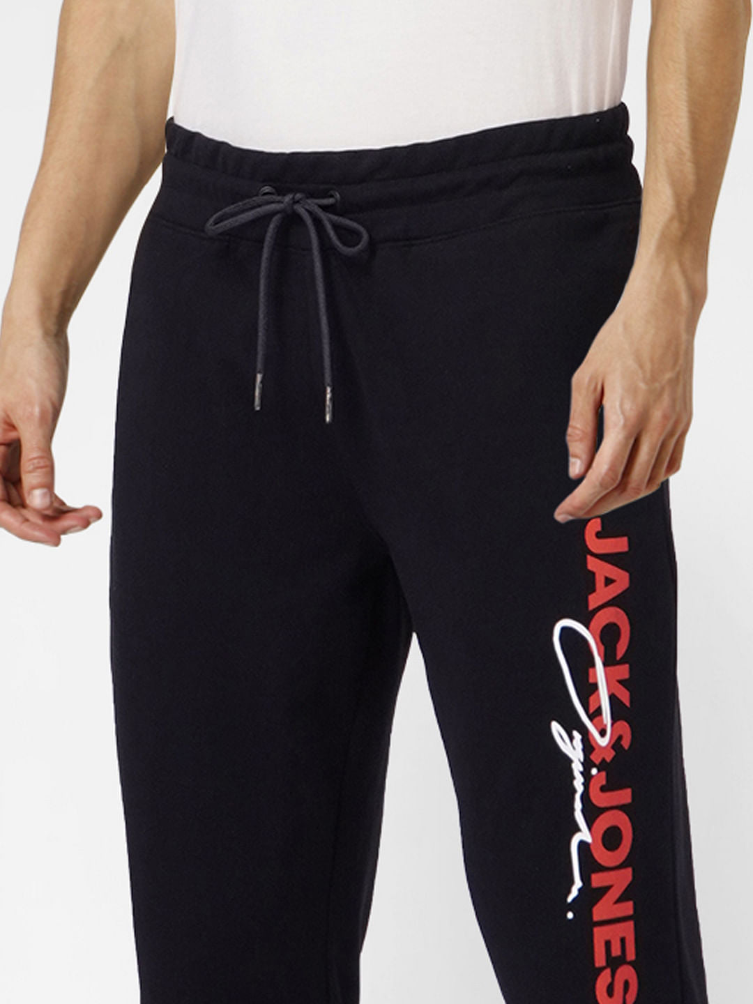 Black High Rise Logo Print Sweatpants
