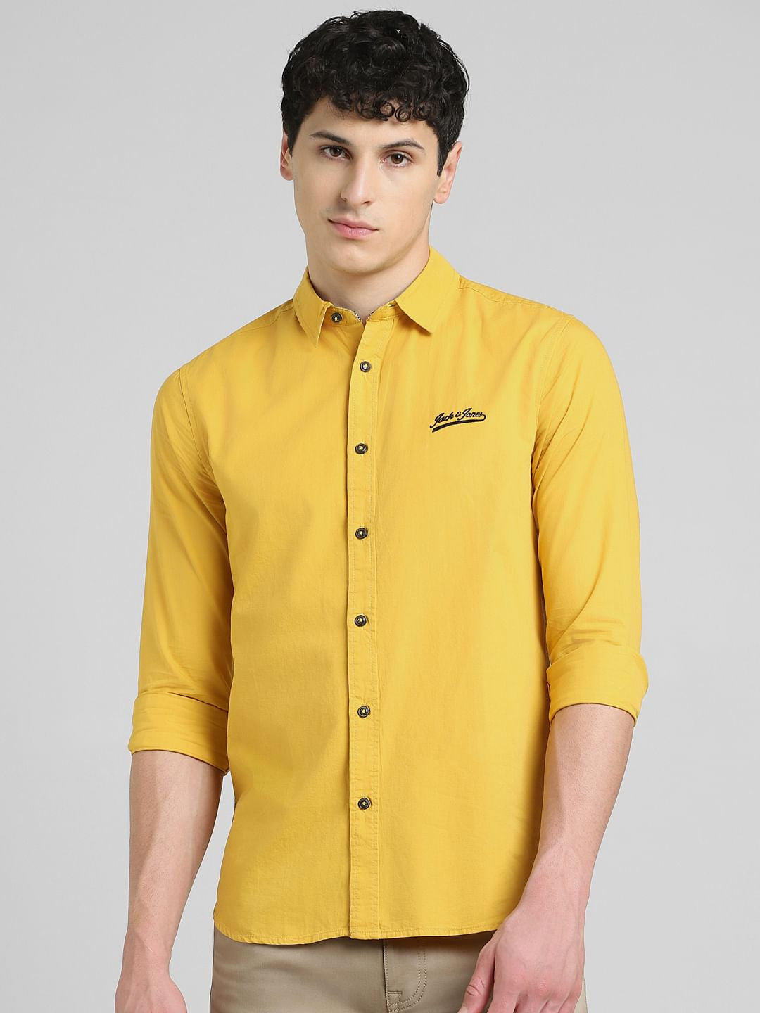 Mustard Full Sleeves Shirt