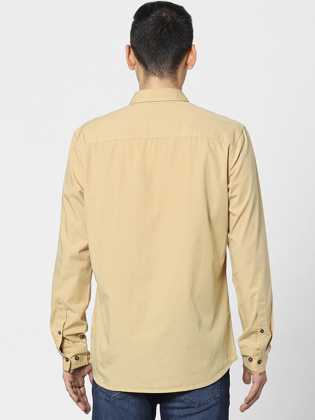 Beige Full Sleeves Shirt