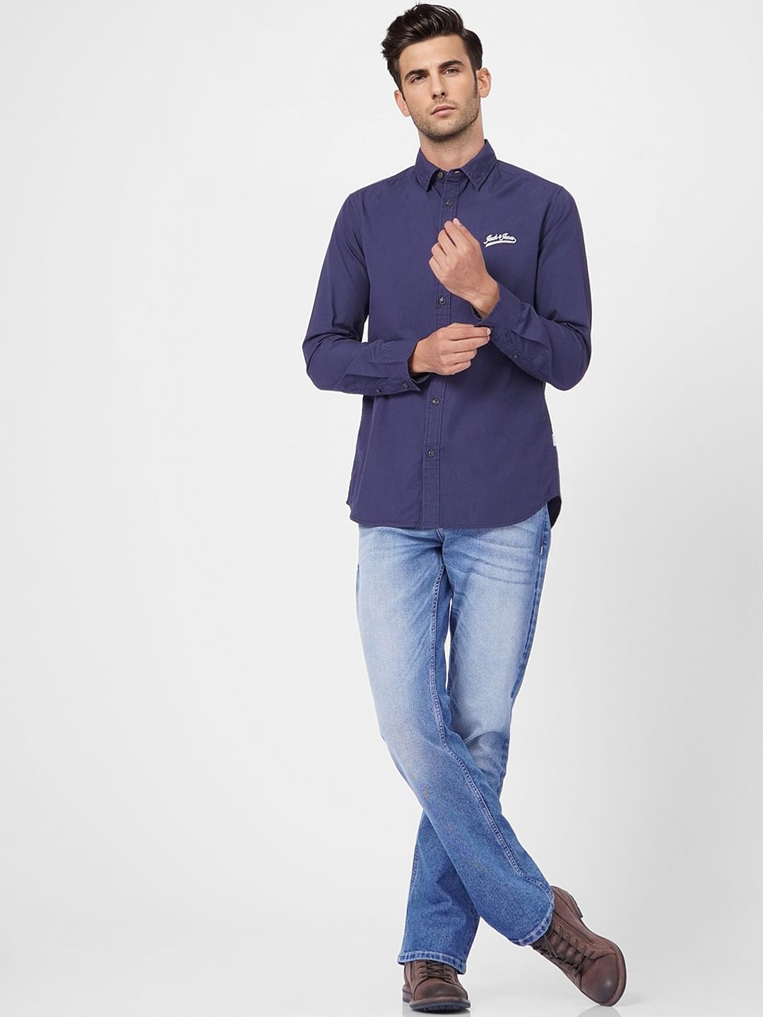 Blue Full Sleeves Shirt