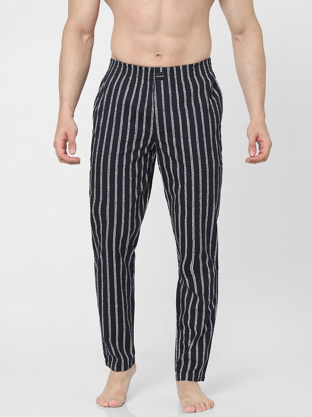 Navy Blue Printed Pyjamas