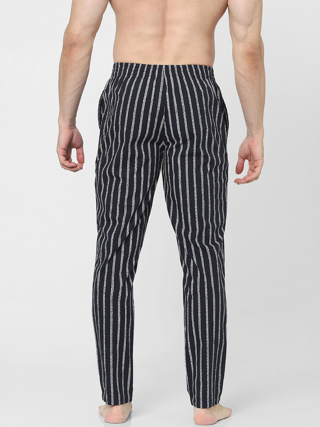 Navy Blue Printed Pyjamas