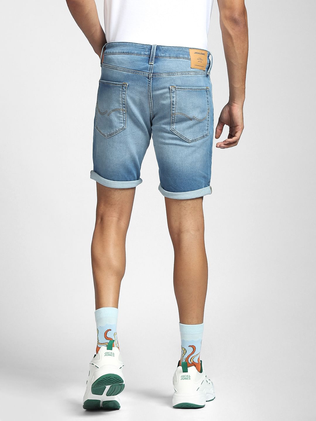 Jack & Jones Blue Low Rise Denim Shorts