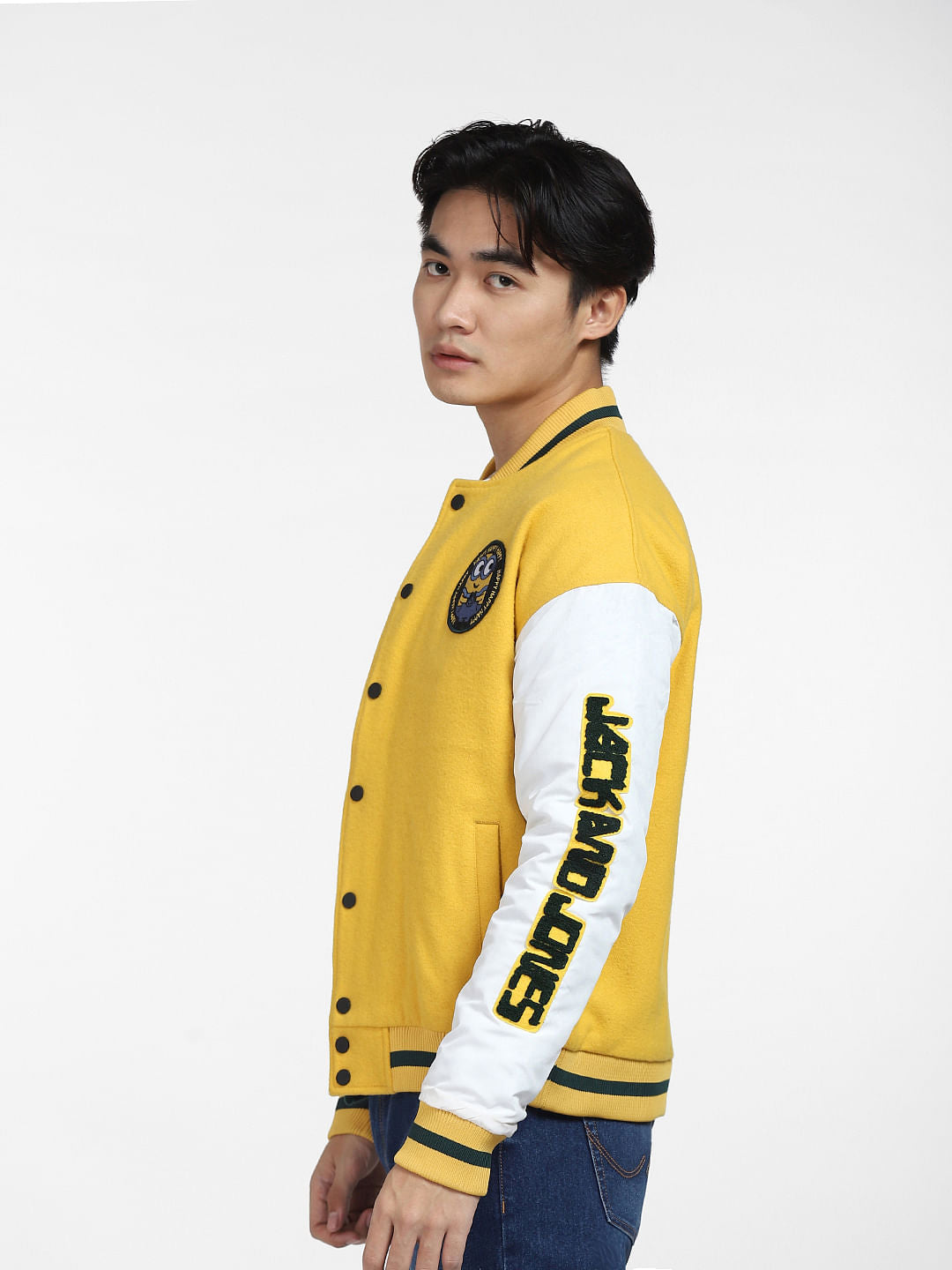 X MINIONS Yellow Colourblocked Bomber Jacket