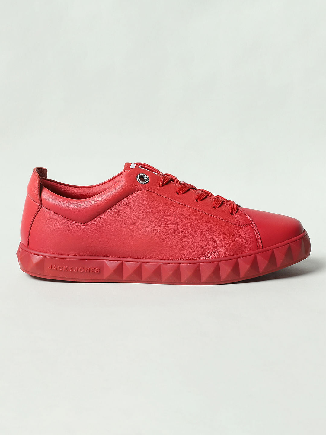 Red Leather Sneakers