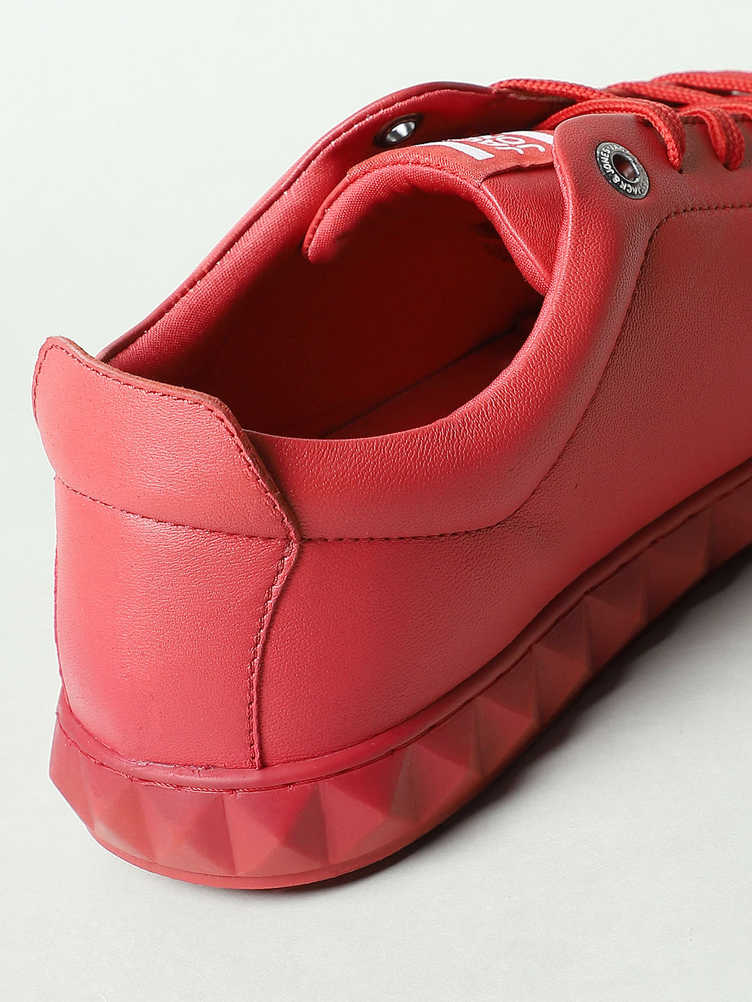 Red Leather Sneakers