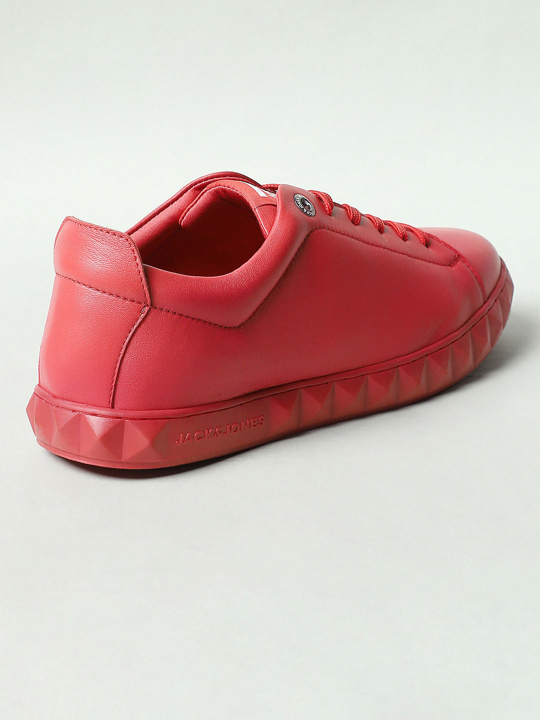 Red Leather Sneakers