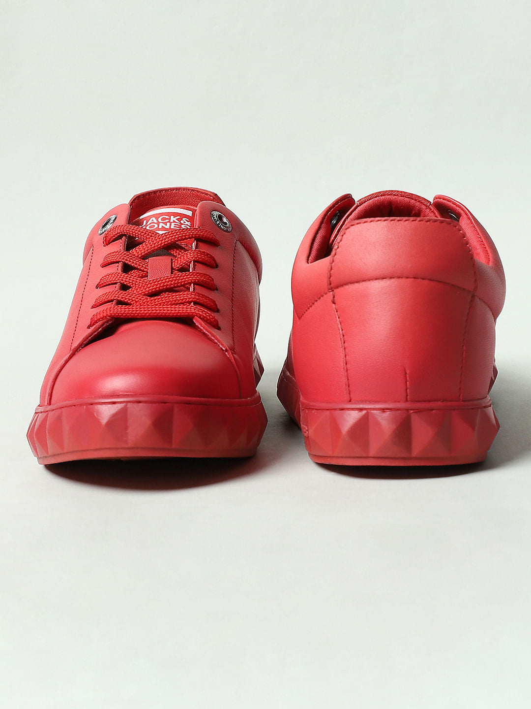 Red Leather Sneakers