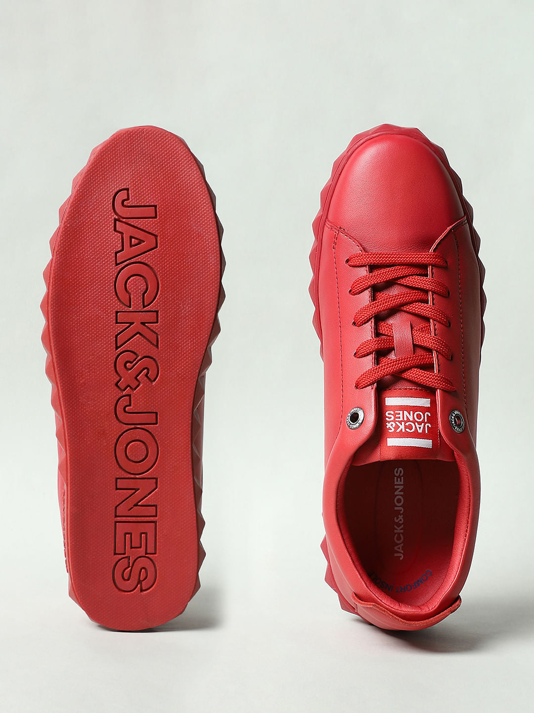 Red Leather Sneakers