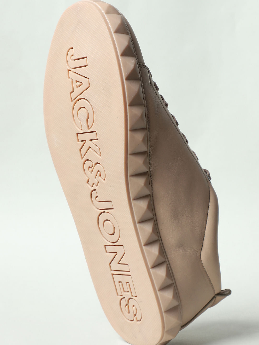 Beige Leather Sneakers