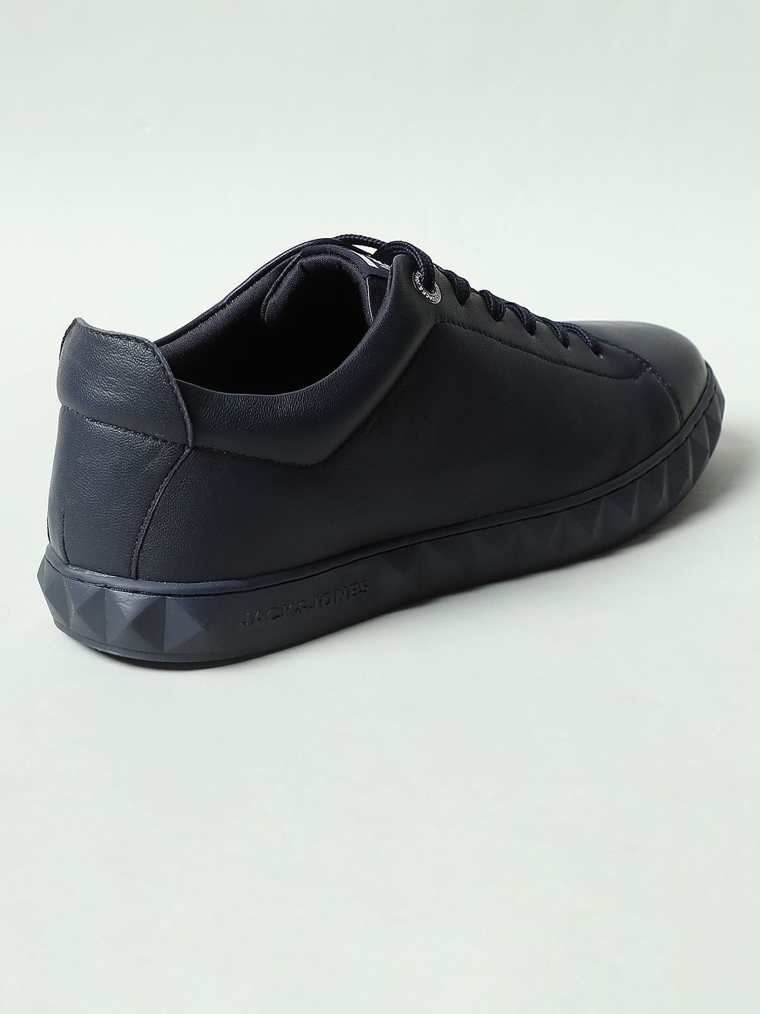 Blue Leather Sneakers