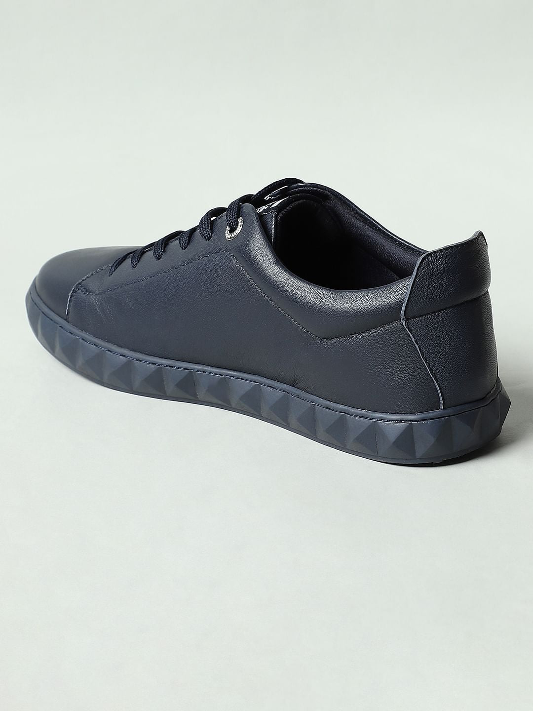Blue Leather Sneakers