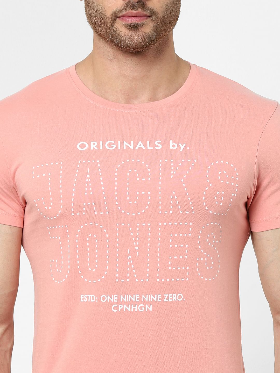 Pink Graphic Crew Neck T-shirt